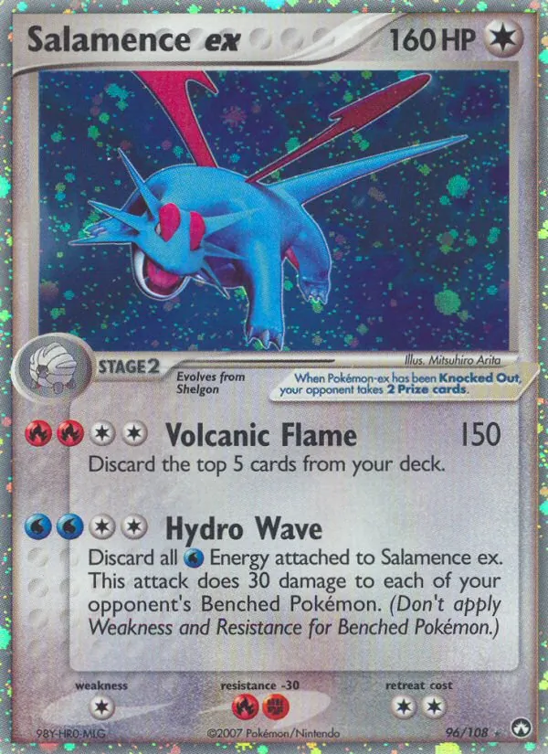 Carta Salamence ex, número 96/108 da coleção Power Keepers