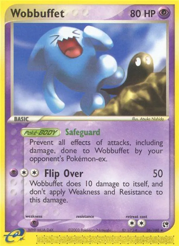 Carta Wobbuffet, número 26/100 da coleção Sandstorm