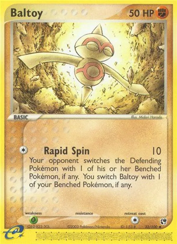 Carta Baltoy, número 32/100 da coleção Sandstorm
