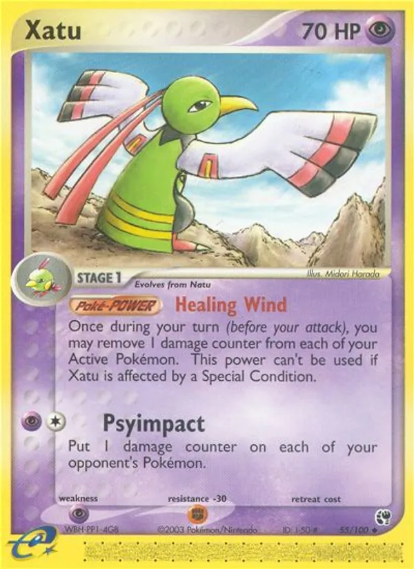 Carta Xatu, número 55/100 da coleção Sandstorm