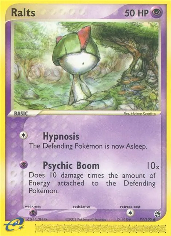 Carta Ralts, número 74/100 da coleção Sandstorm
