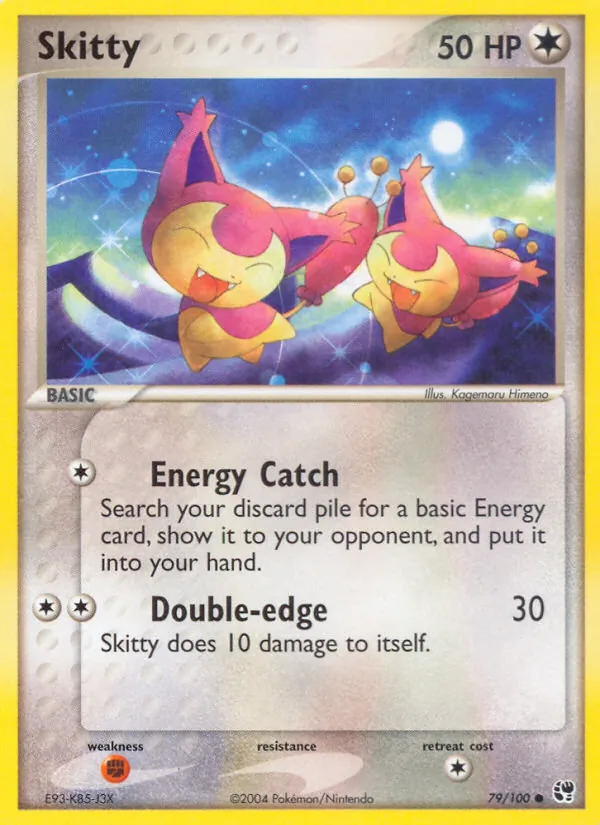 Carta Skitty, número 79/100 da coleção Sandstorm