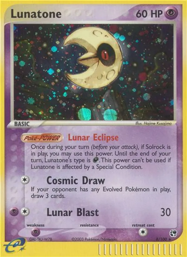 Carta Lunatone, número 8/100 da coleção Sandstorm