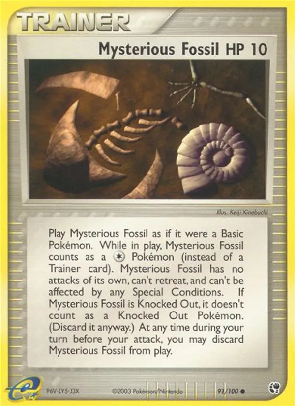 Carta Mysterious Fossil, número 91/100 da coleção Sandstorm