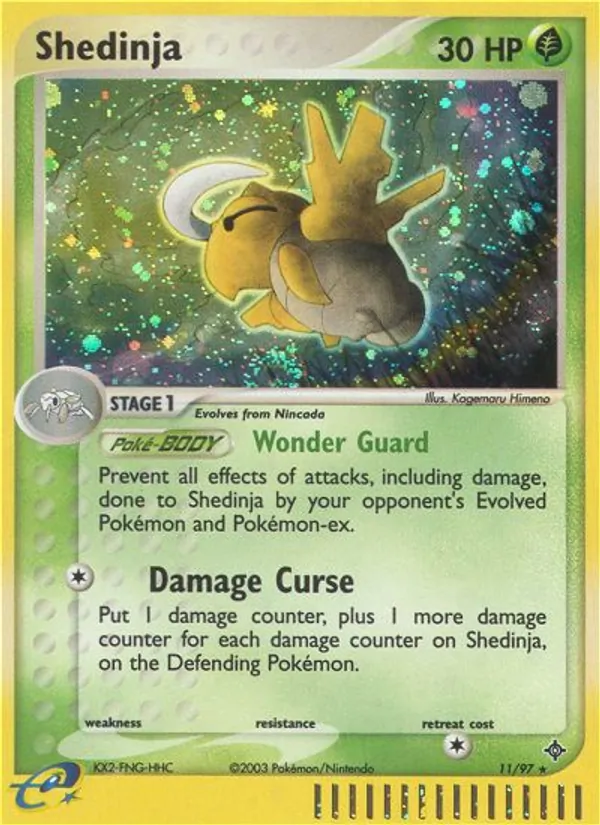 Carta Shedinja, número 11/97 da coleção Dragon