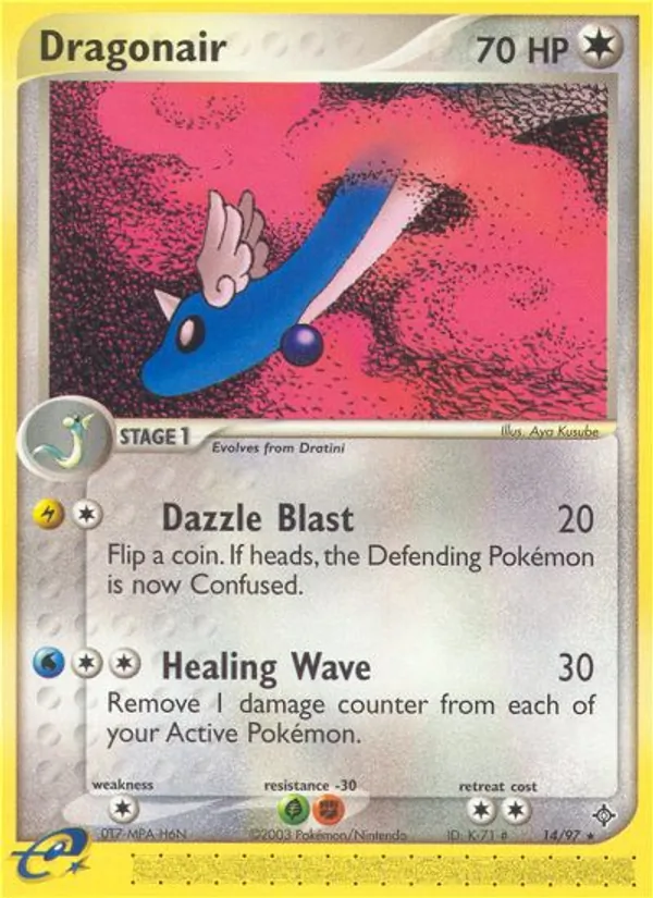 Carta Dragonair, número 14/97 da coleção Dragon