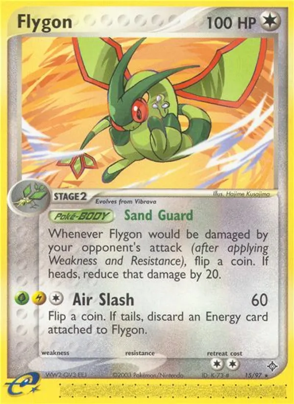 Carta Flygon, número 15/97 da coleção Dragon