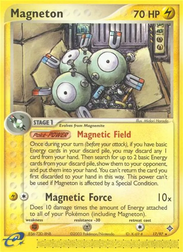 Carta Magneton, número 17/97 da coleção Dragon