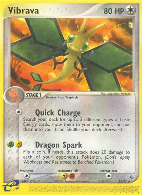 Carta Vibrava, número 22/97 da coleção Dragon