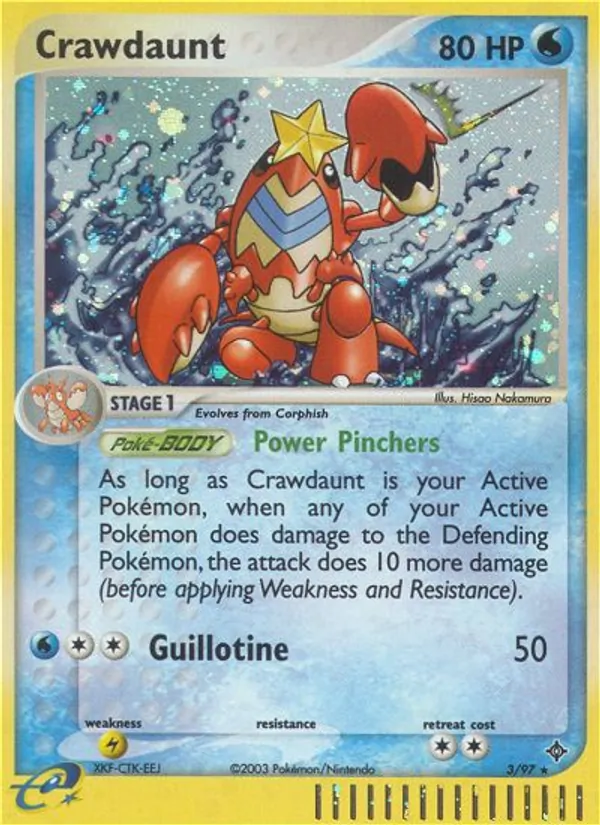 Carta Crawdaunt, número 3/97 da coleção Dragon