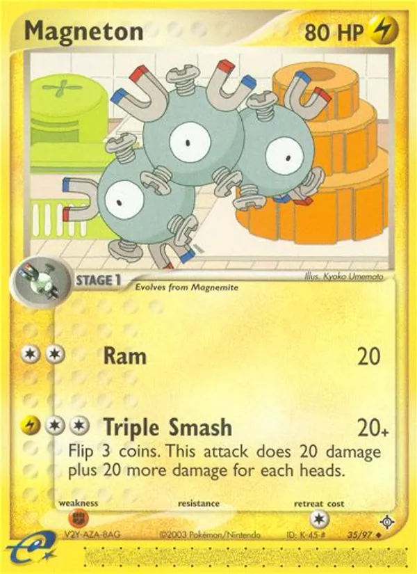 Carta Magneton, número 35/97 da coleção Dragon