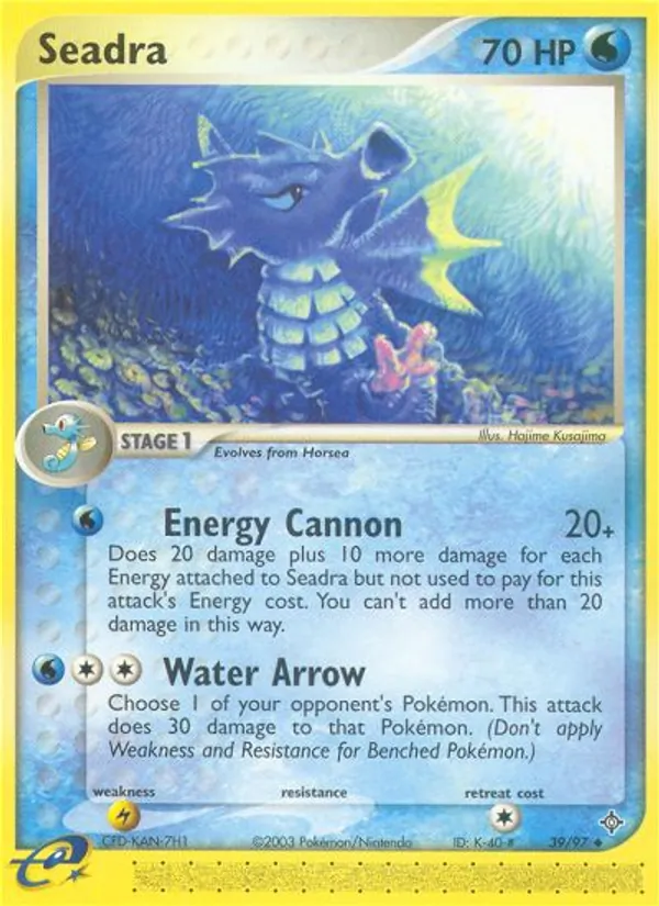 Carta Seadra, número 39/97 da coleção Dragon