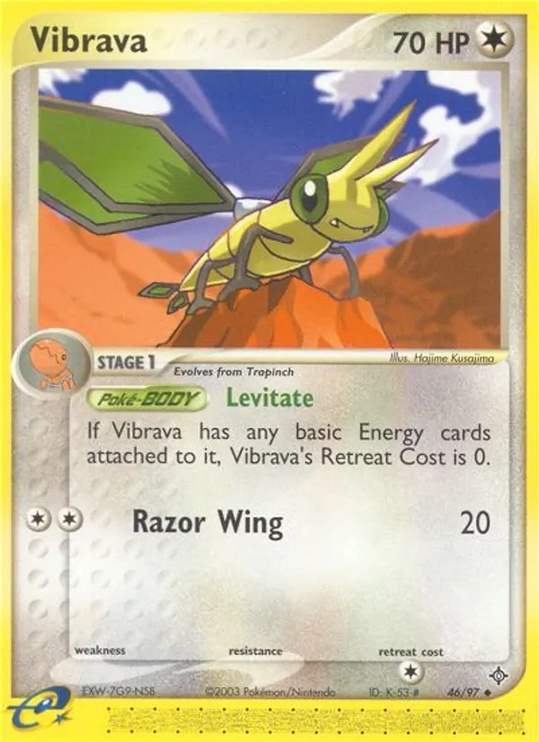 Carta Vibrava, número 46/97 da coleção Dragon