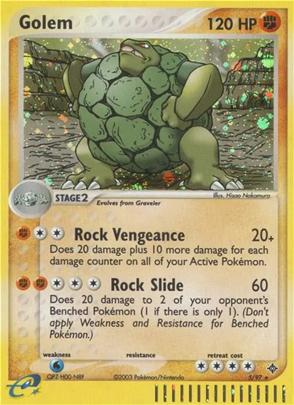 Carta Golem, número 5/97 da coleção Dragon