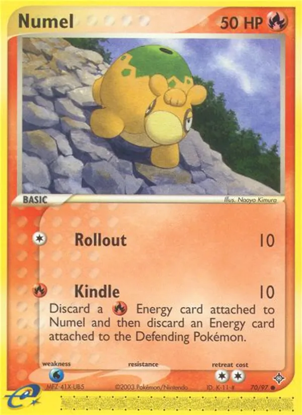 Carta Numel, número 70/97 da coleção Dragon