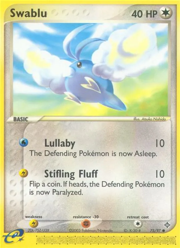 Carta Swablu, número 75/97 da coleção Dragon
