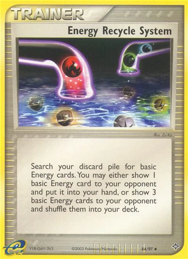 Carta Energy Recycle System, número 84/97 da coleção Dragon