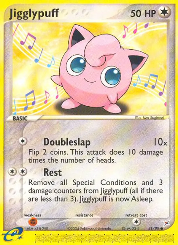 Carta Jigglypuff, número 41/95 da coleção Team Magma vs Team Aqua