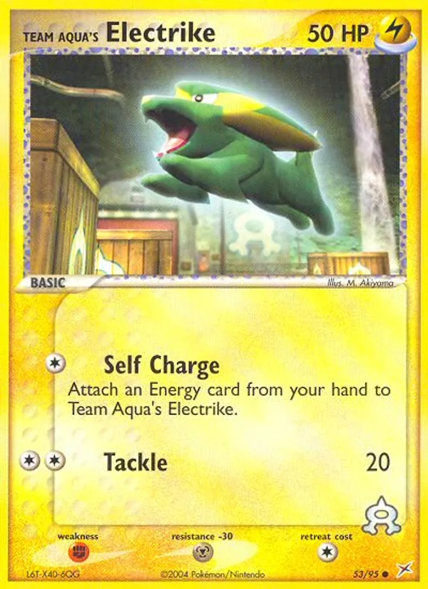 Carta Team Aqua's Electrike, número 53/95 da coleção Team Magma vs Team Aqua