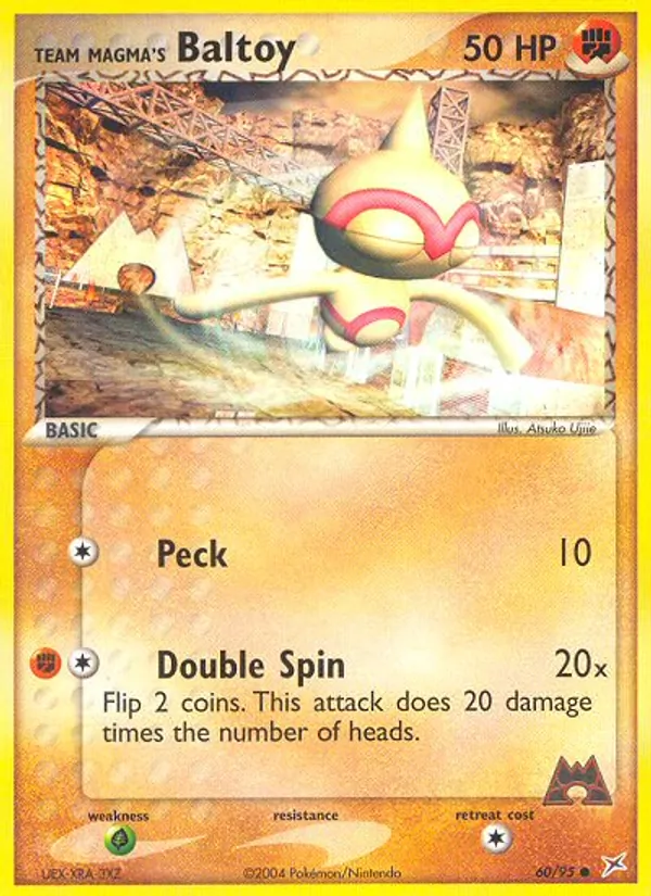 Carta Team Magma's Baltoy, número 60/95 da coleção Team Magma vs Team Aqua