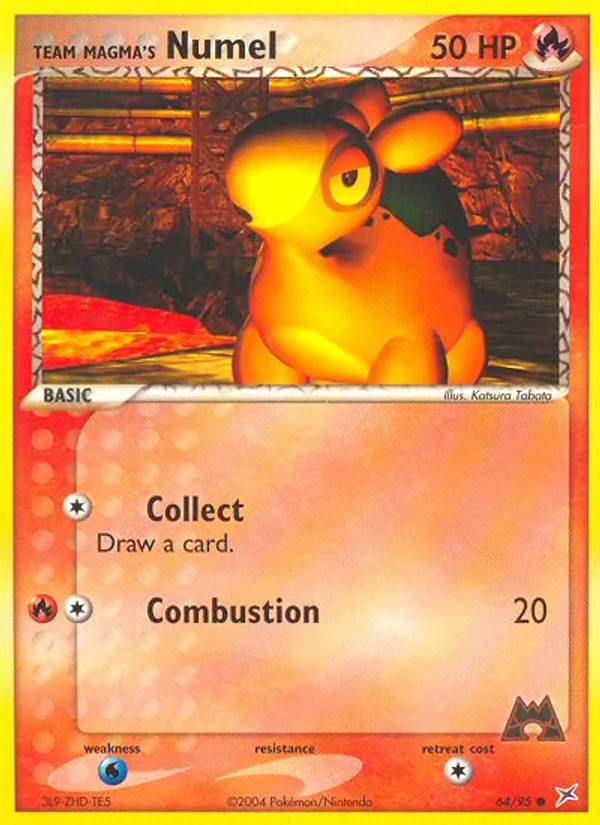 Carta Team Magma's Numel, número 64/95 da coleção Team Magma vs Team Aqua