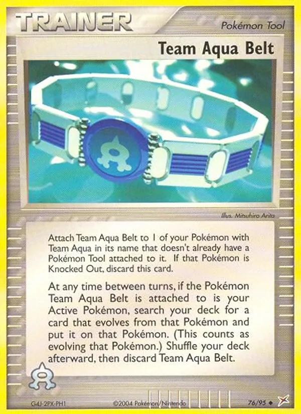 Carta Team Aqua Belt, número 76/95 da coleção Team Magma vs Team Aqua