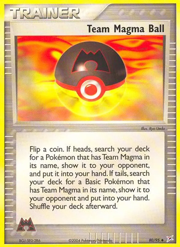 Carta Team Magma Ball, número 80/95 da coleção Team Magma vs Team Aqua