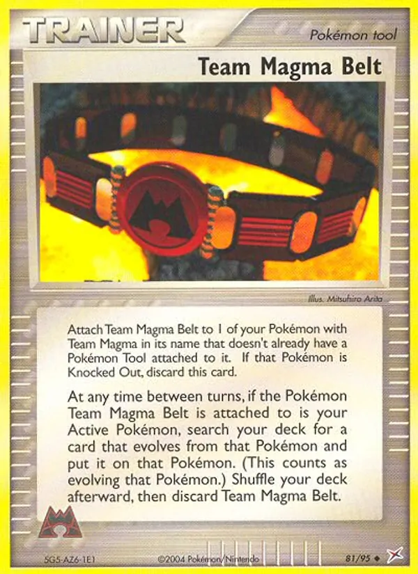 Carta Team Magma Belt, número 81/95 da coleção Team Magma vs Team Aqua
