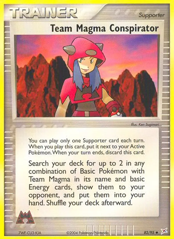 Carta Team Magma Conspirator, número 82/95 da coleção Team Magma vs Team Aqua