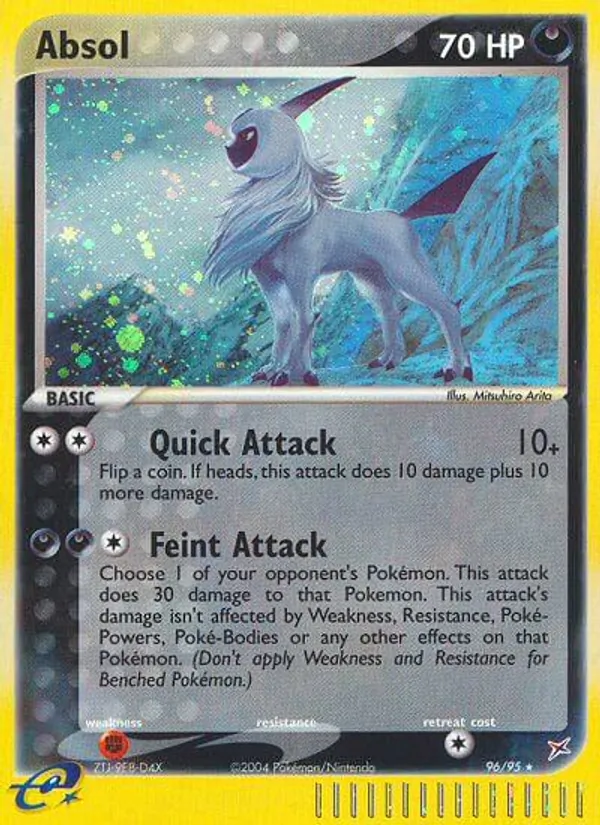 Carta Absol, número 96/95 da coleção Team Magma vs Team Aqua