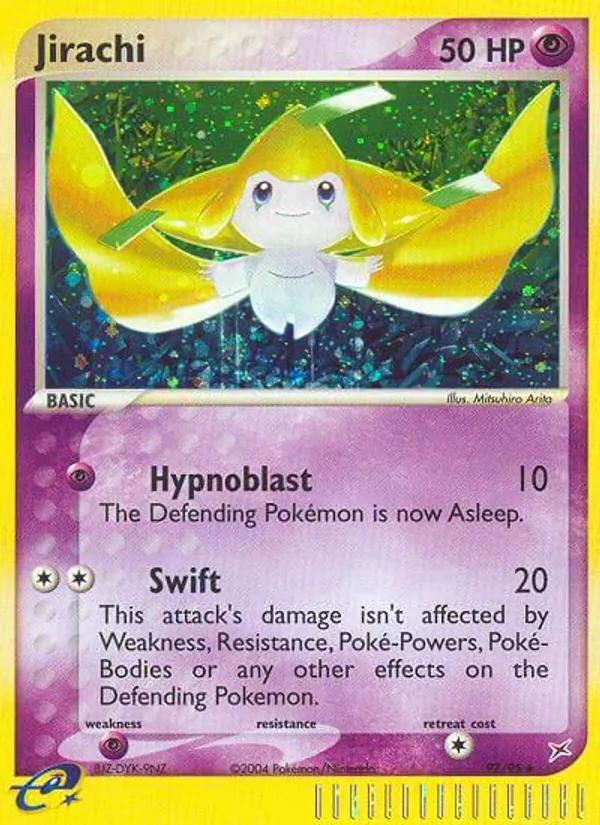 Carta Jirachi, número 97/95 da coleção Team Magma vs Team Aqua