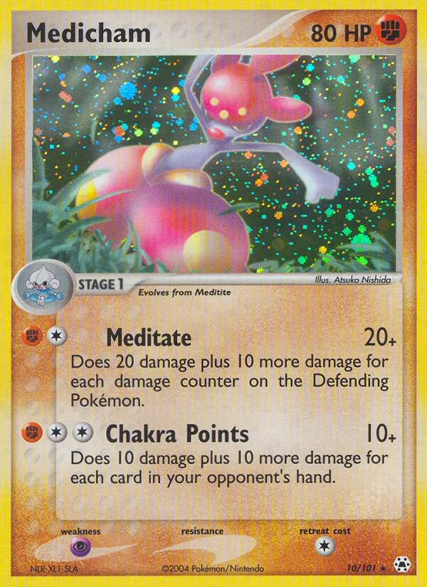 Carta Medicham, número 10/101 da coleção Hidden Legends