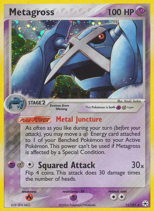 Carta Metagross, número 11/101 da coleção Hidden Legends