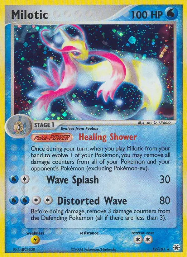 Carta Milotic, número 12/101 da coleção Hidden Legends