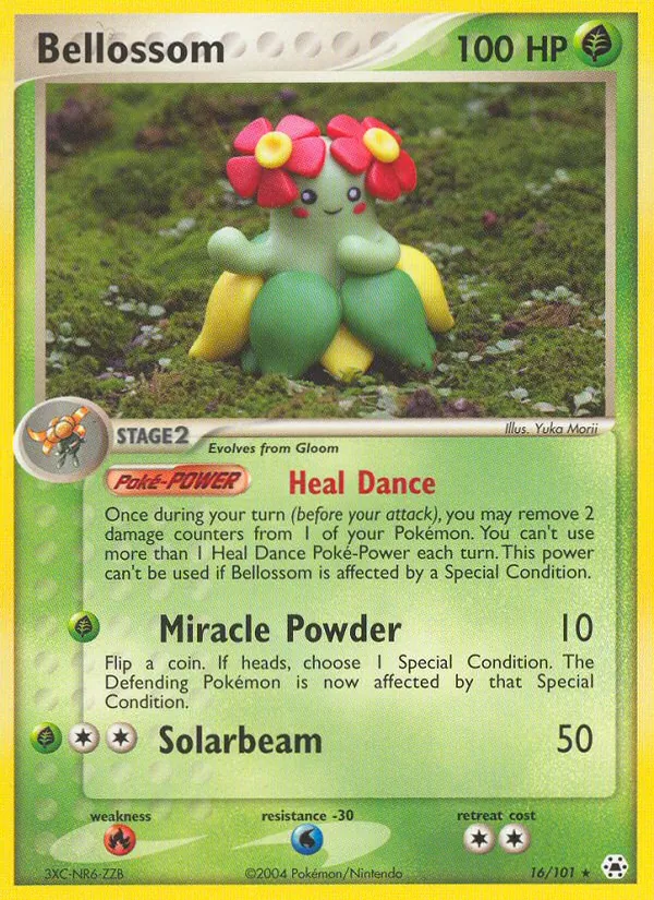 Carta Bellossom, número 16/101 da coleção Hidden Legends