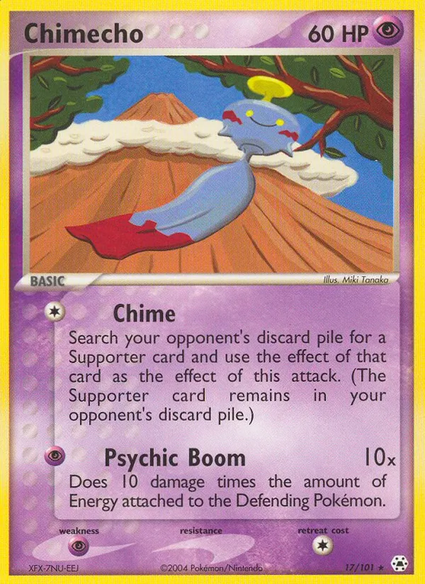 Carta Chimecho, número 17/101 da coleção Hidden Legends