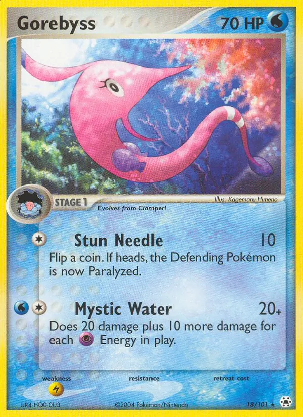 Carta Gorebyss, número 18/101 da coleção Hidden Legends