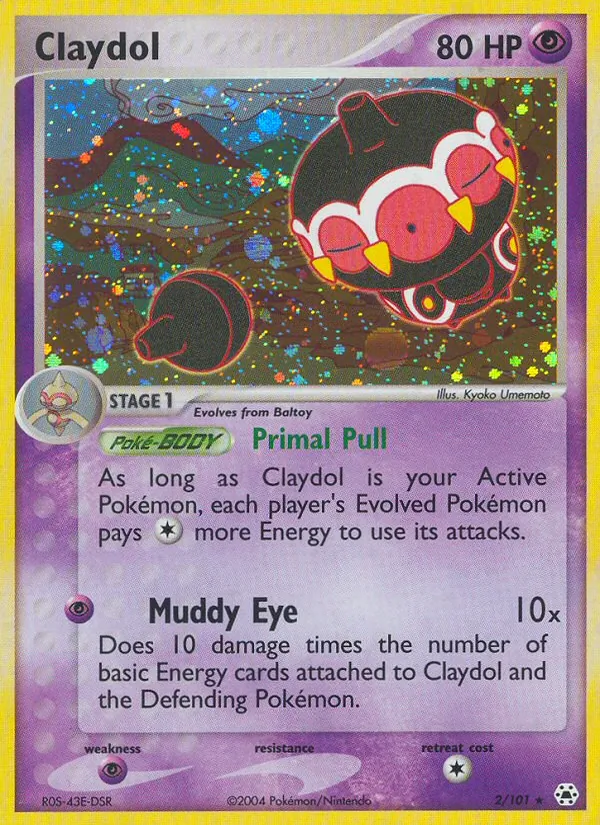 Carta Claydol, número 2/101 da coleção Hidden Legends