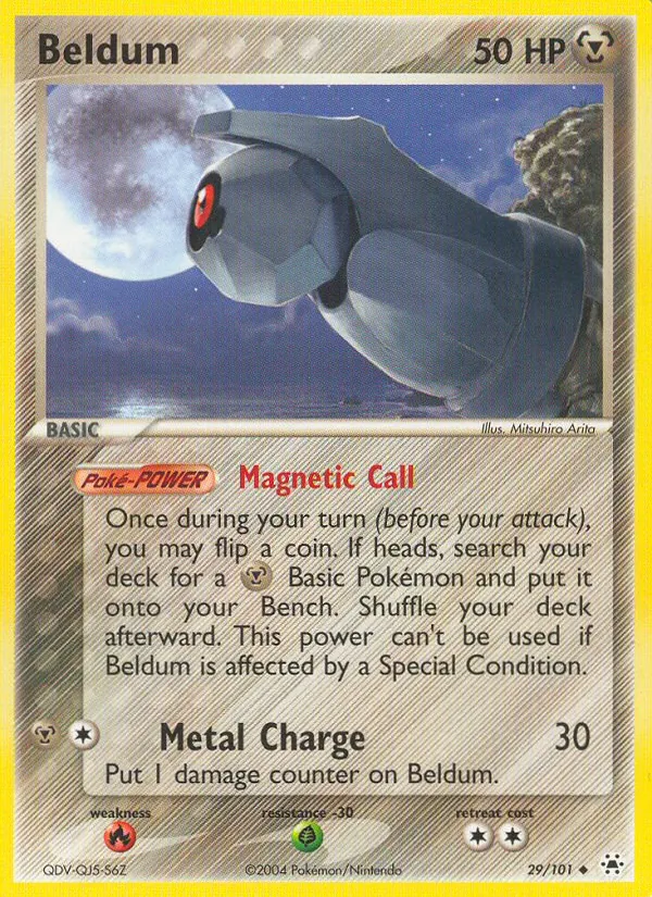 Carta Beldum, número 29/101 da coleção Hidden Legends