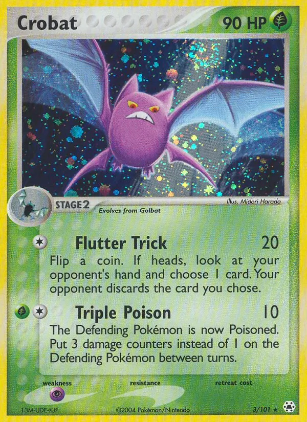 Carta Crobat, número 3/101 da coleção Hidden Legends