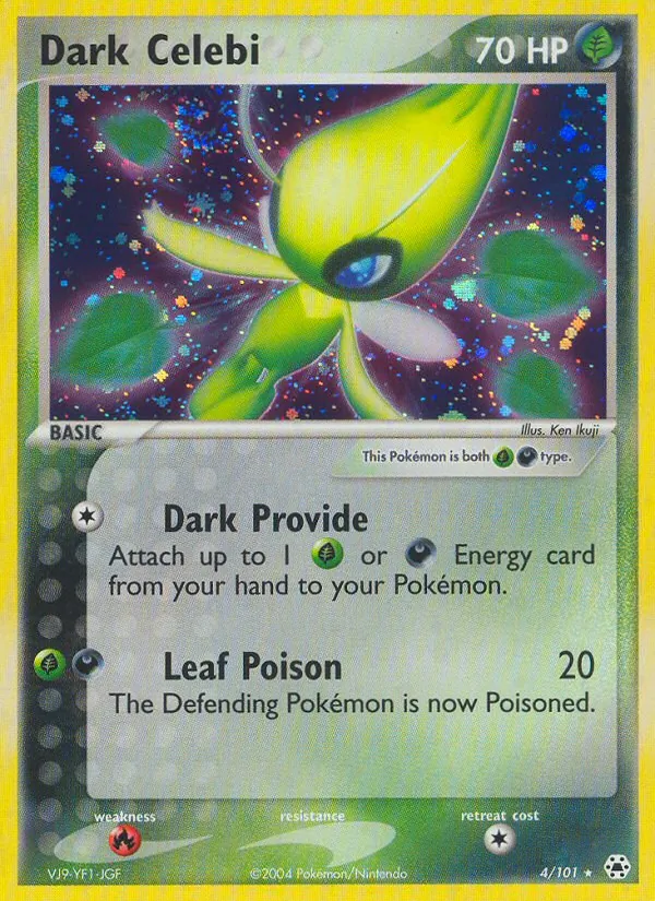 Carta Dark Celebi, número 4/101 da coleção Hidden Legends