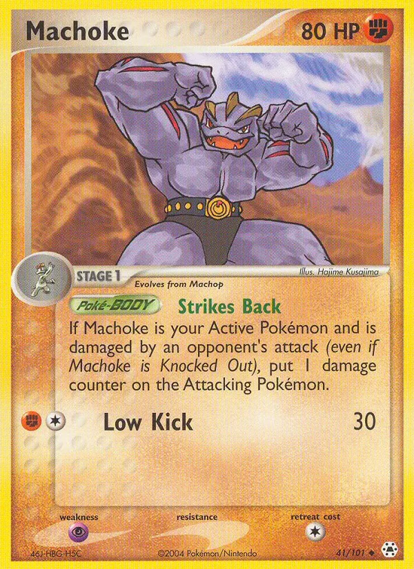 Carta Machoke, número 41/101 da coleção Hidden Legends