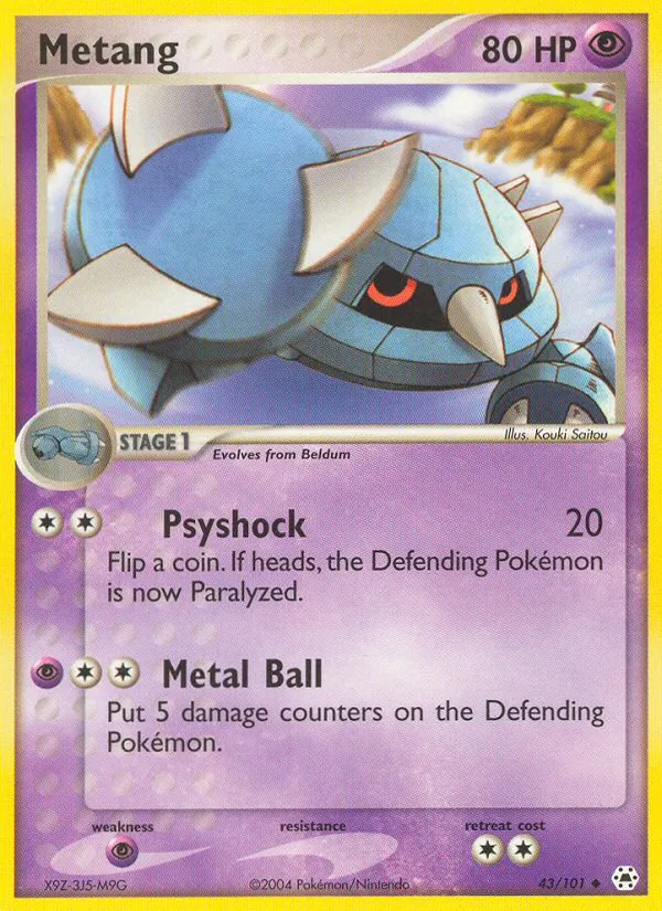 Carta Metang, número 43/101 da coleção Hidden Legends