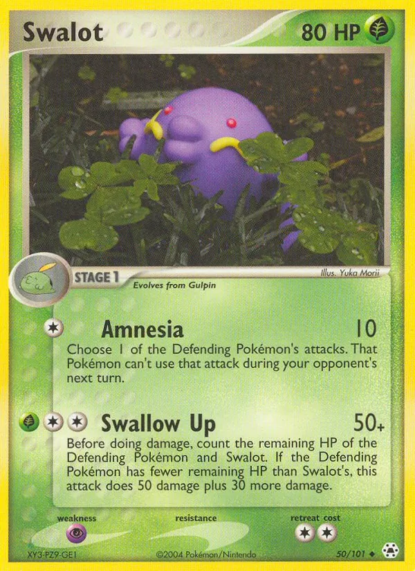 Carta Swalot, número 50/101 da coleção Hidden Legends