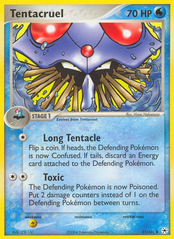 Carta Tentacruel, número 51/101 da coleção Hidden Legends