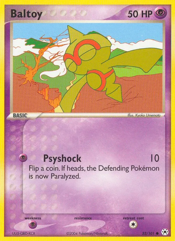 Carta Baltoy, número 52/101 da coleção Hidden Legends