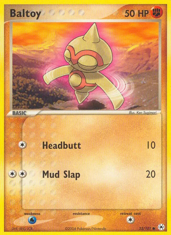 Carta Baltoy, número 53/101 da coleção Hidden Legends