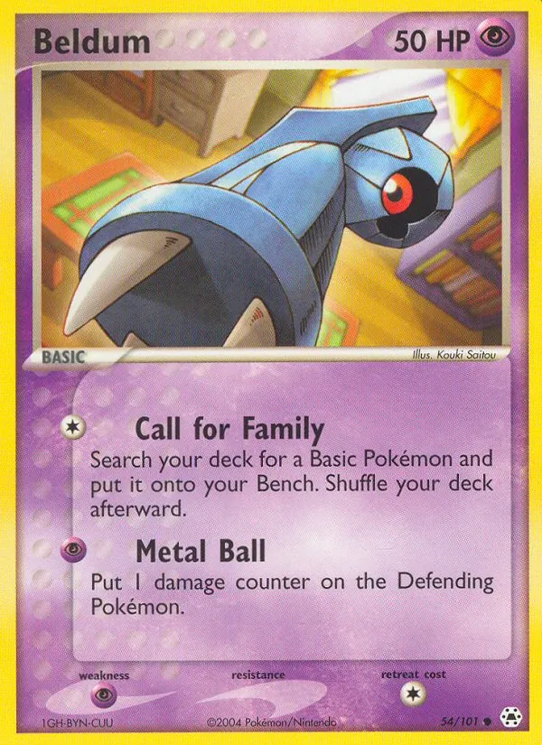 Carta Beldum, número 54/101 da coleção Hidden Legends
