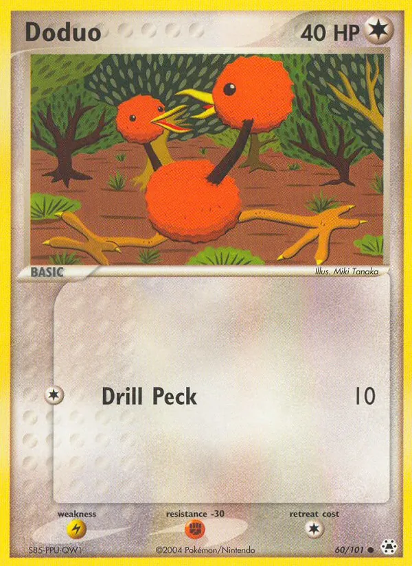 Carta Doduo, número 60/101 da coleção Hidden Legends