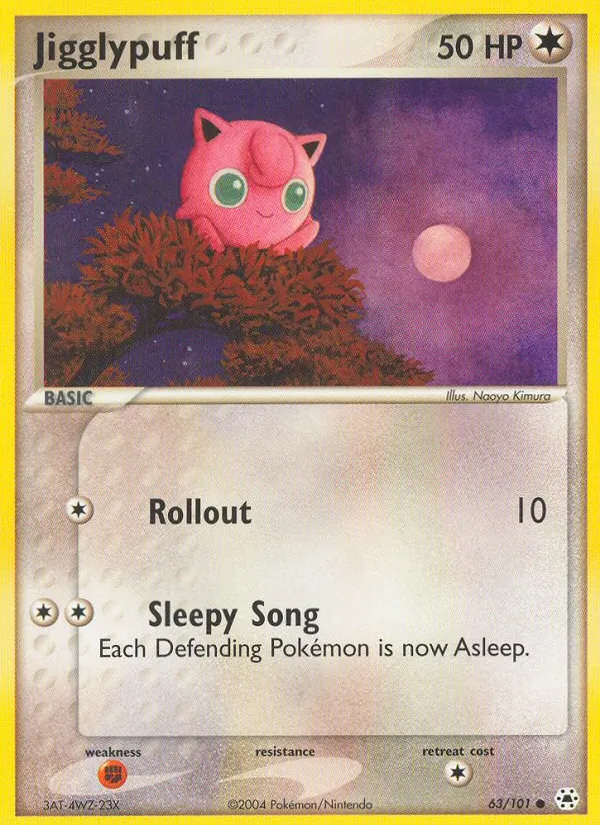 Carta Jigglypuff, número 63/101 da coleção Hidden Legends